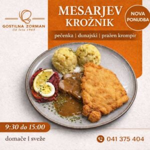 Mesarjev krožnik z mesom in prilogo